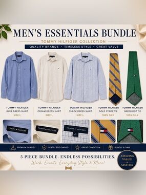 TOMMY HILFIGER BUNDLE - DRESS SHIRTS + TIES